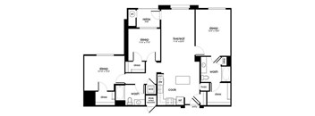 C1 Floor Plan at Rize Irvine, Irvine, 92614