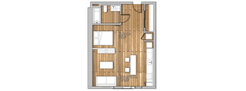 Studio 1 bath B at Wilshire Valencia Apartment, California