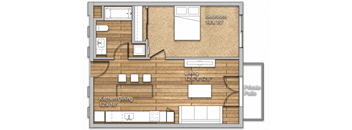 1 bed 1 bath E at Wilshire Valencia Apartment, California