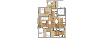 2 bed 2 bath I at Wilshire Valencia Apartment, Los Angeles, California