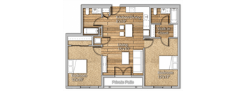2 bed 2 bath F at Wilshire Valencia Apartment, Los Angeles, CA, 90017