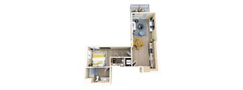 1 bed 1 bath E at Skyview Sunset Apartments, Los Angeles, California
