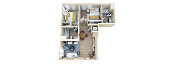 2 bed 2 bath at Skyview Sunset Apartments, California
