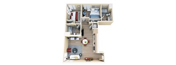 2 bed 2 bath A at Skyview Sunset Apartments, California, 90046