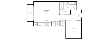 A black and white image of a floor plan for a house.