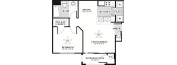 A black and white image of a house floor plan.