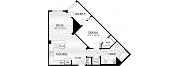 A black and white diagram of a house with labeled rooms.