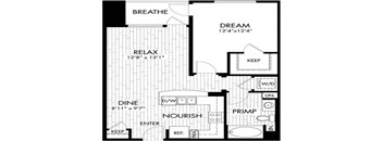 A black and white image of a house floor plan with labeled rooms.