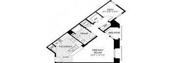 A black and white image of a floor plan for a house.