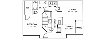 a floor plan of a bedroom house