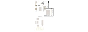 A1.2 floor plan - 1 bed 1 bath at The Union Flats, California, 94587