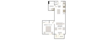 B1.2 floor plan - 1 bed 1 bath at The Union Flats, Union City