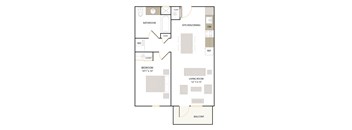 B2.1 floor plan - 1 bed 1 bath at The Union Flats, Union City