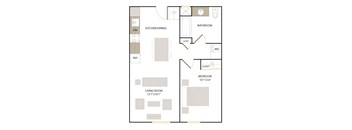 B2.3 floor plan - 1 bed 1 bath at The Union Flats, Union City, CA
