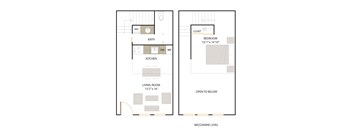 D2 floor plan - 1 bed 1 bath at The Union Flats, Union City