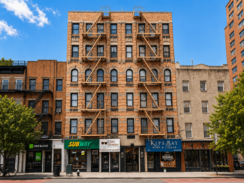 A building with a SUBWAY store on the ground floor.