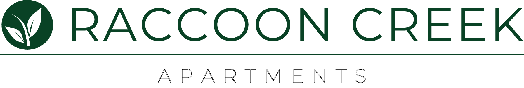 Raccoon Creek Apartments logo on a white background.
