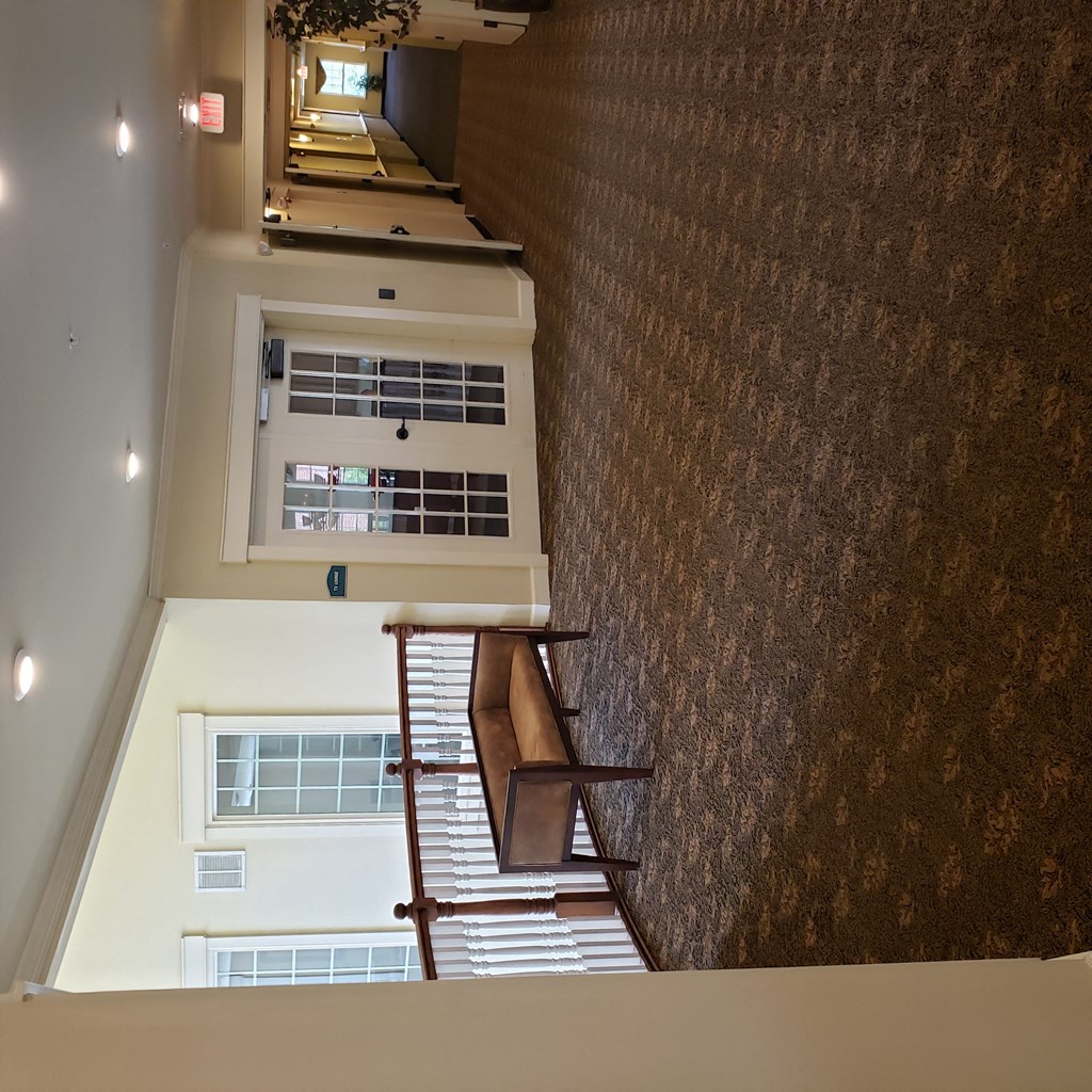 a view of a stairwell from the second floor of a building