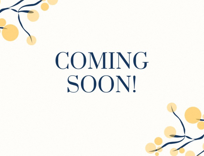 a coming soon powerpoint template with a tree branch and orange bulbs