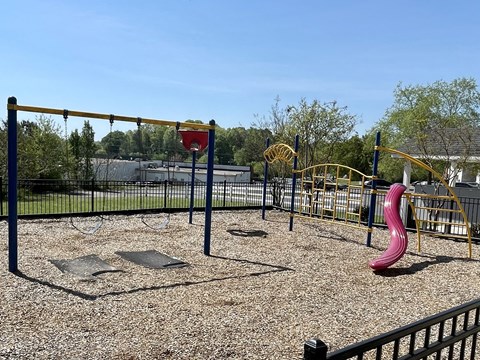 our playground has a variety of equipment for children to enjoy