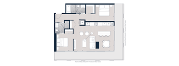 A floor plan of a house with labeled rooms.