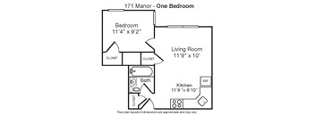 1 Bedroom  1 Bath