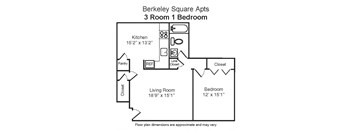 1 Bedroom  1 Bath