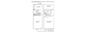 2 Bedroom  1.5 Bath Townhome