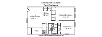2 Bedroom 1 Bathroom