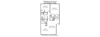 2 Bedroom 1 Bathroom Lobby