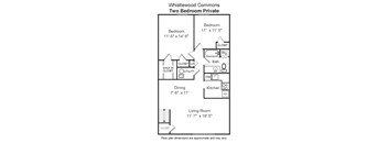 2 Bedroom 1 Bathroom Private