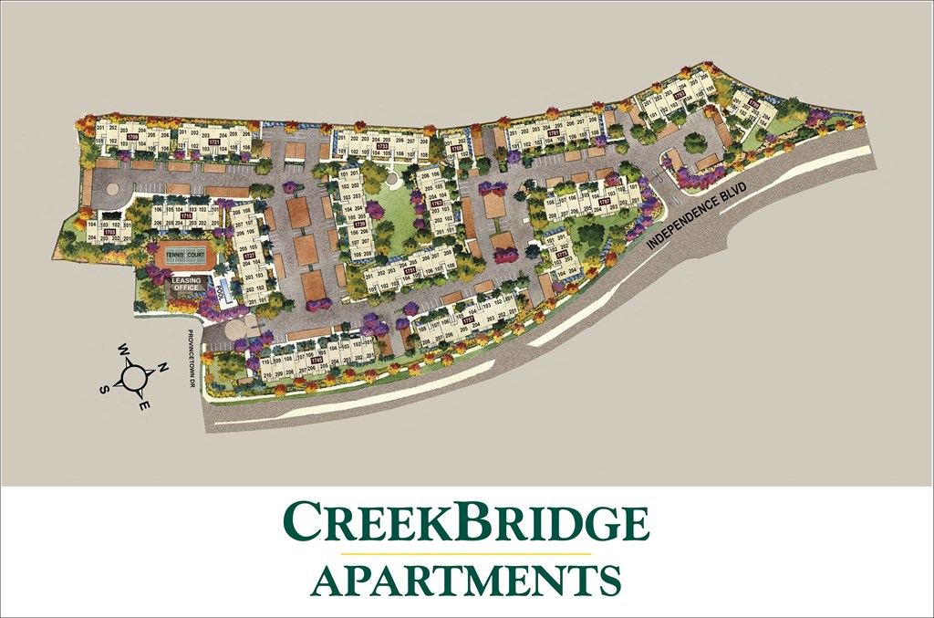 a map of a neighborhood with buildings and trees