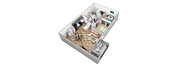 2 Bed x 2 Bath Style B