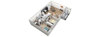 2 Bed x 2 Bath Style C