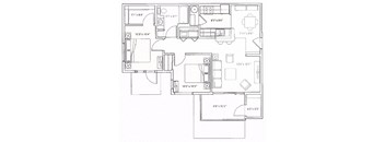 Blackfoot Floor Plan at Mullan Reserve Apartments, Missoula, MT