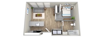 a 1 bedroom floor plan is available at the crossings at white marsh apartments in white marsh, at Napoleon Apartments, Tacoma, WA 98402