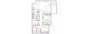 Clark-Fork Floor Plan  at Mullan Reserve Apartments, Missoula