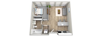 a1 floor plan at the crossings at white marsh apartments in white marsh, md at Napoleon Apartments, Tacoma