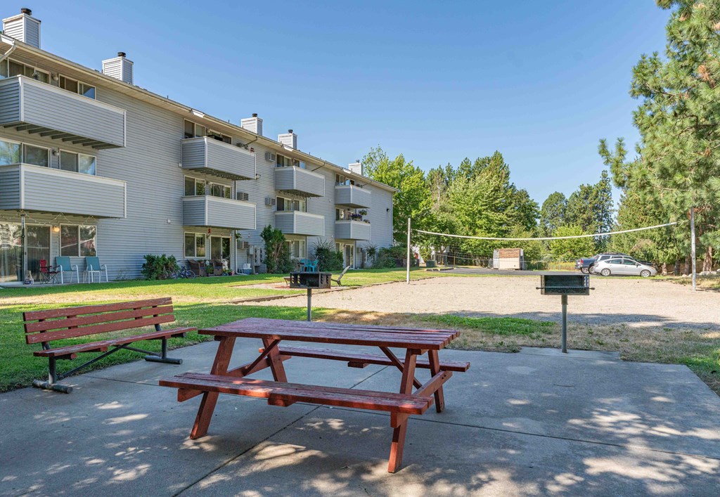 our apartments offer a park with a picnic table and bbq our apartments offer a park with a picnic table and bbq at Ironwood Apartments, Coeur d'Alene