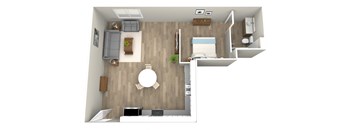 a1 floor plan image of the hollywood luxury apartment homes in hollywood, ca at Jefferson Yards, Tacoma, WA 98402