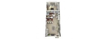 a floor plan of a studio apartment