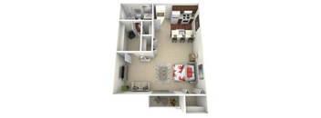 a floor plan of a studio apartment