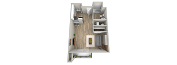 a floor plan image of the hudson in columbus, oh at Mill Pond Apartments, Washington
