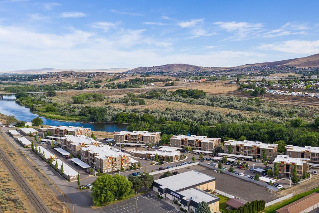 Drone Community View at Mosaic on the River Apartments, Richland, WA