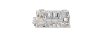 3 Bed 2 Bath Floor Plan at 400 Winchester, Georgia