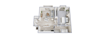 1Bed 1Bath-a Floor Plan at 400 Winchester, Atlanta