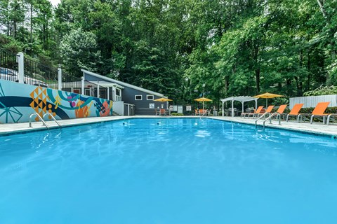 Swimming Pool at Crest at East Cobb Apartments, Marietta, GA, 30062