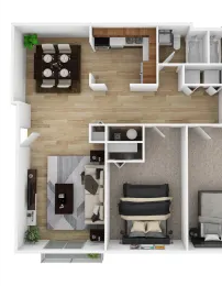 A1 1Bed 1Bath-b at Barcelo at East Cobb Apartments, Marietta, GA, 30067