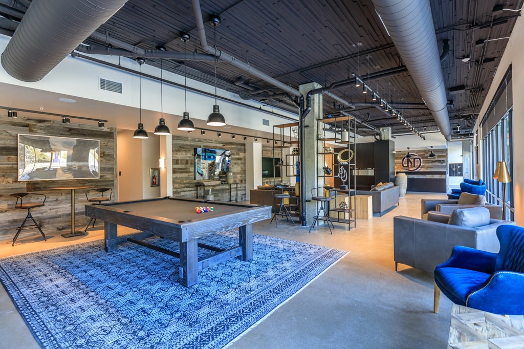 take a break from the hustle and bustle of the city with a game of pool at Napoleon Apartments, Tacoma, WA 98402