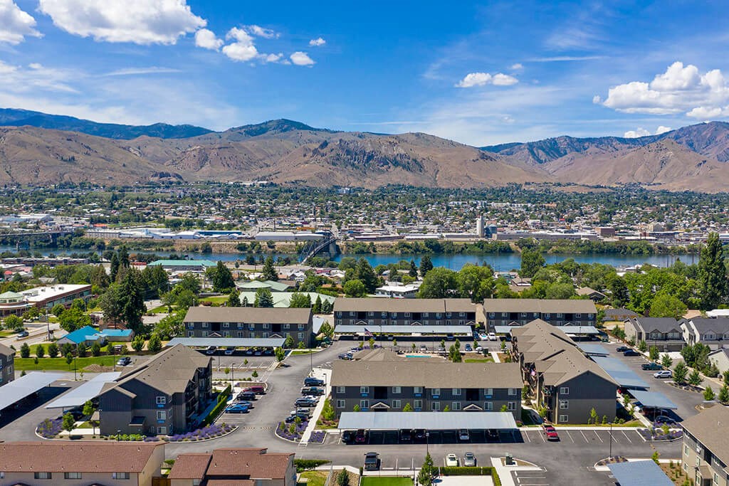 Drone Exterior View at Rylee Ann Apartments, East Wenatchee, Washington